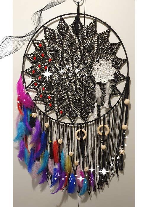 Whispers of Light – A Dreamcatcher for Soulful Spaces black