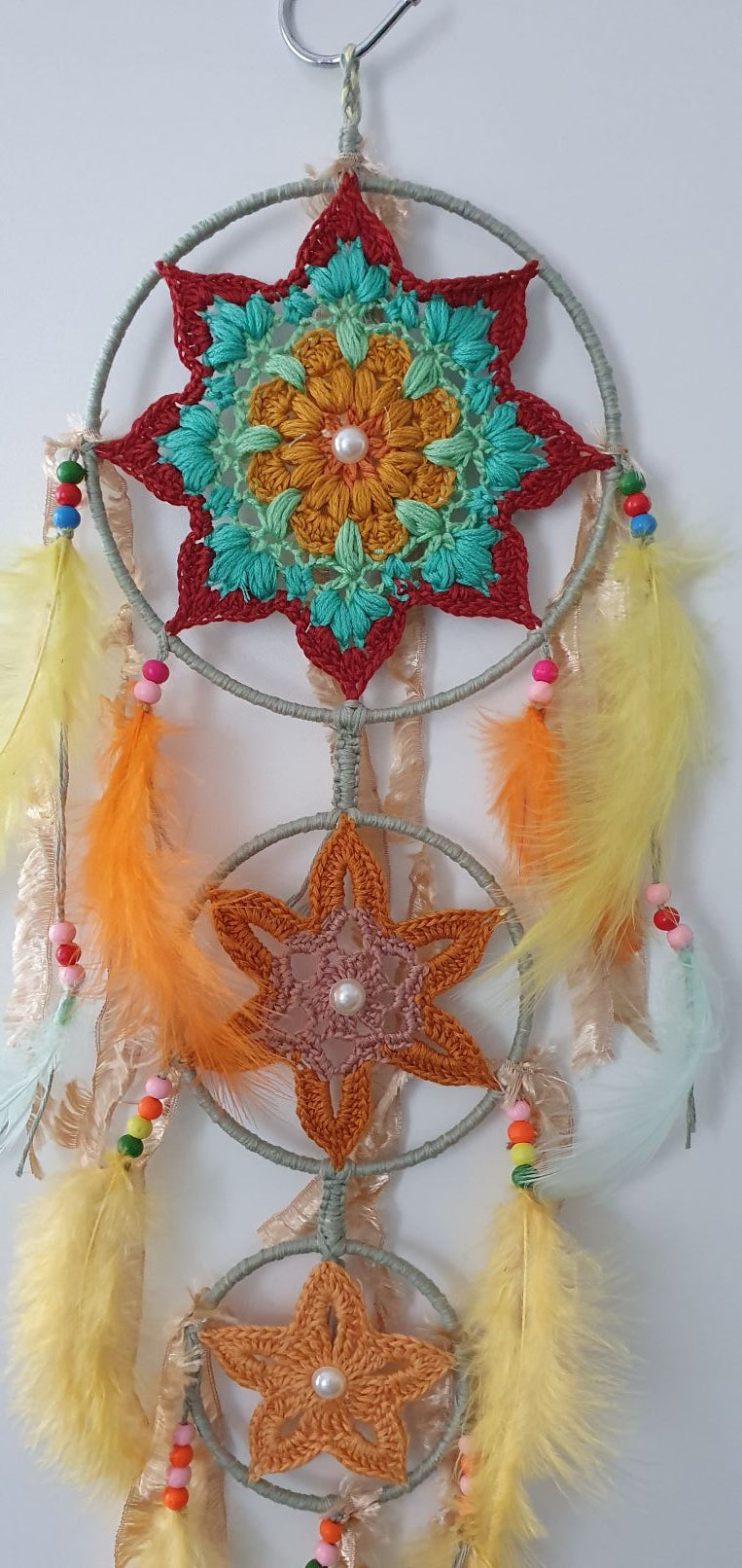 3 hoops dream catcher earth colors