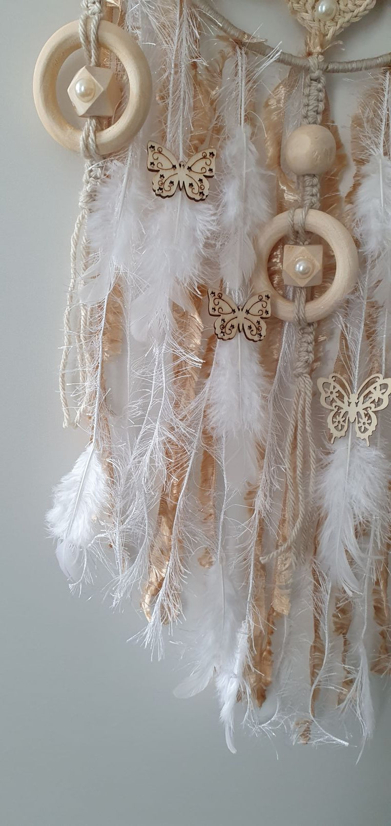 Airy soft colors on a pastel dream catcher