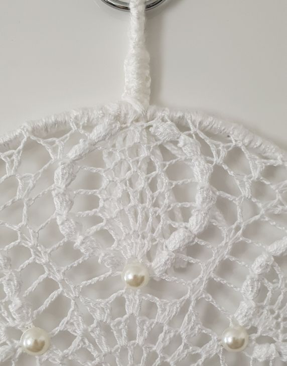 Ethereal white dreamcatcher