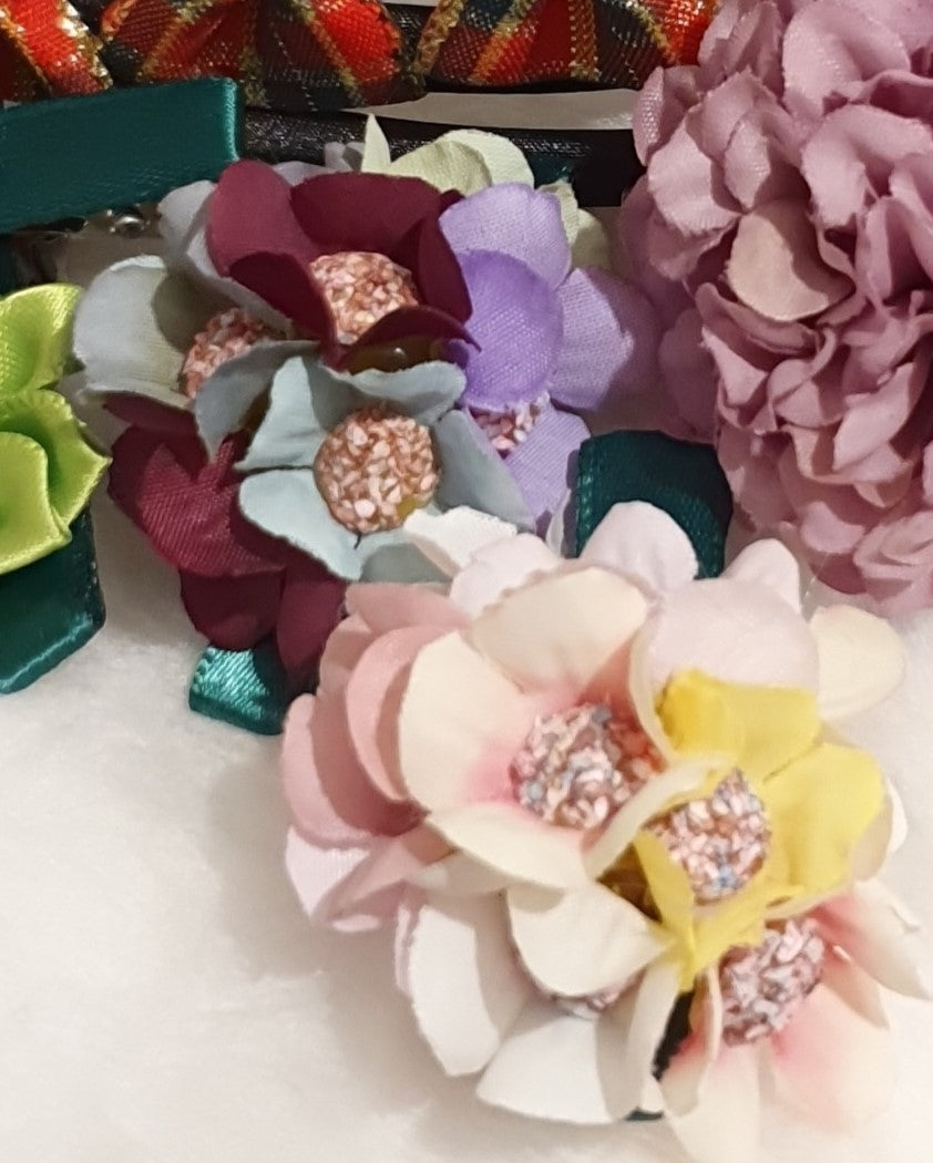 flowers hair clips