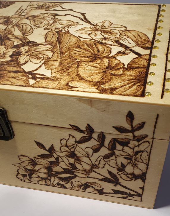 Pyrography Wooden Box