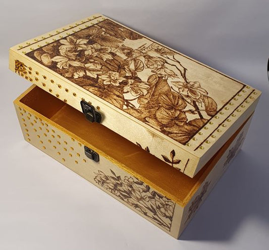 Pyrography Wooden Box