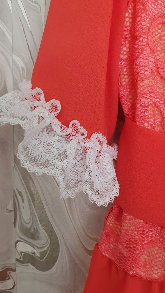 Chiffon Coral Baby Dress