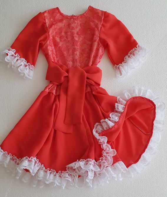 Chiffon Coral Baby Dress