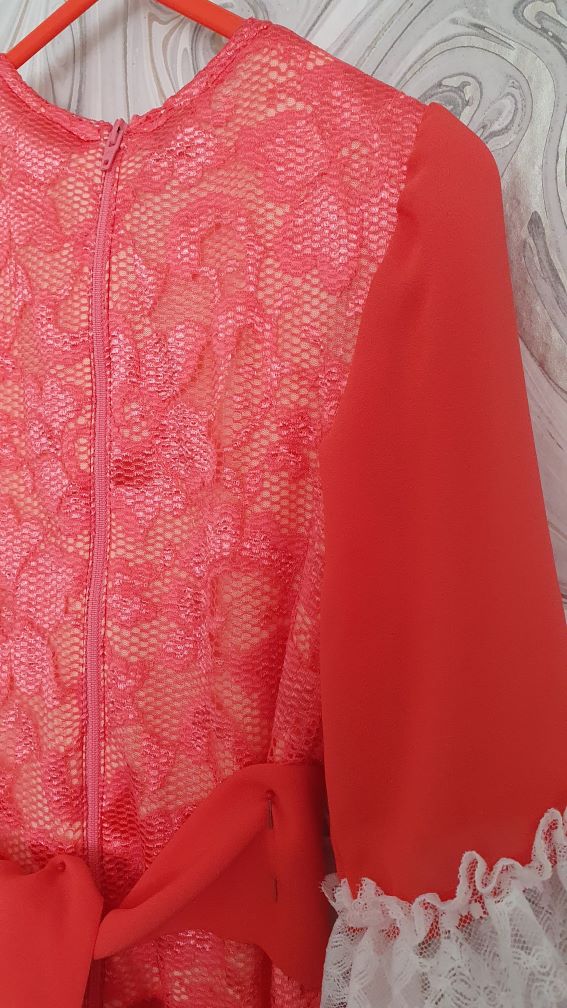 Chiffon Coral Baby Dress