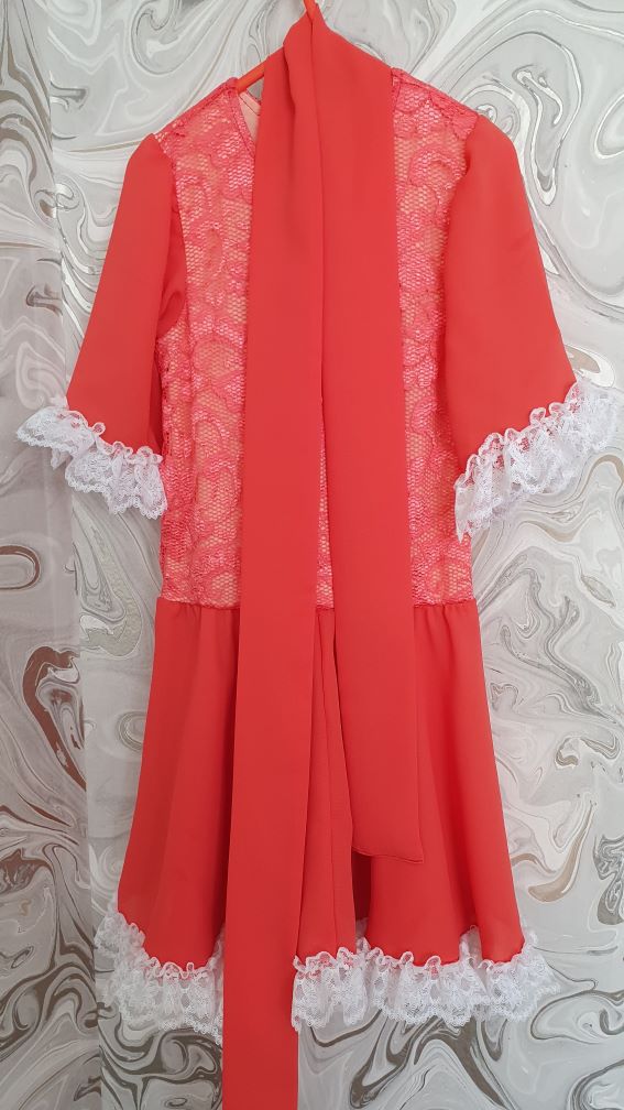 Chiffon Coral Baby Dress