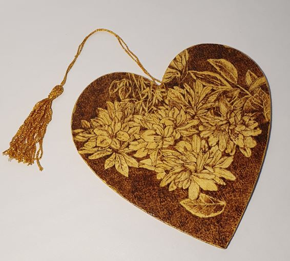 Painted Wooden Heart