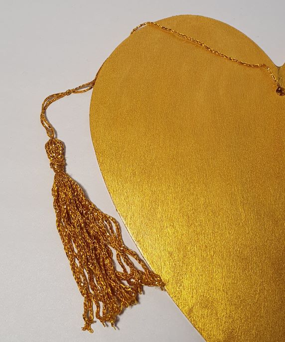 Painted Wooden Heart