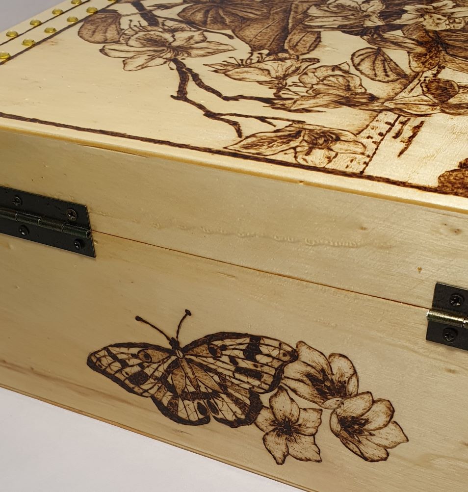 Pyrography Wooden Box