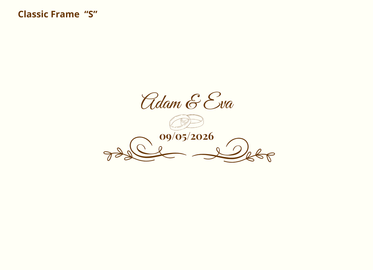 WEDDING – CLASSIC FRAME