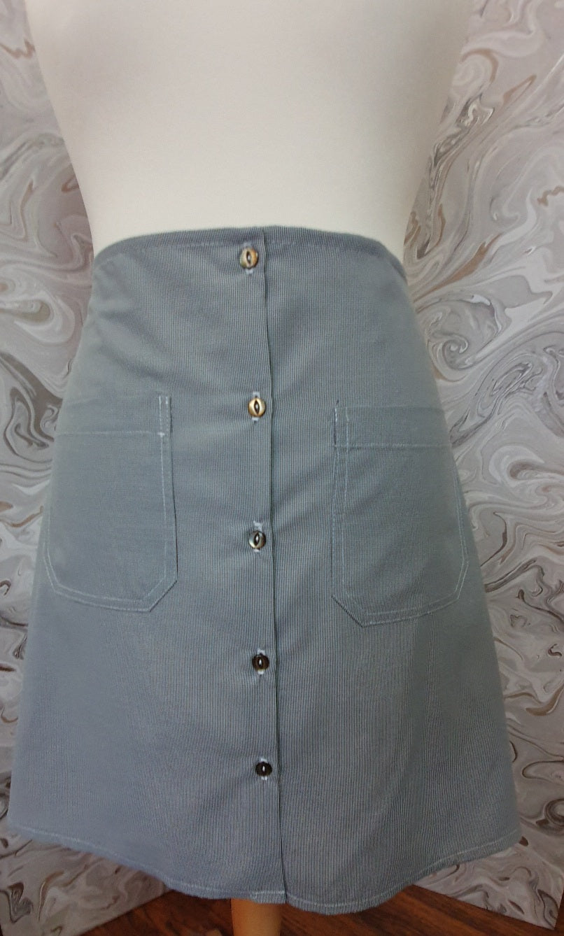 grey summer midi skirt