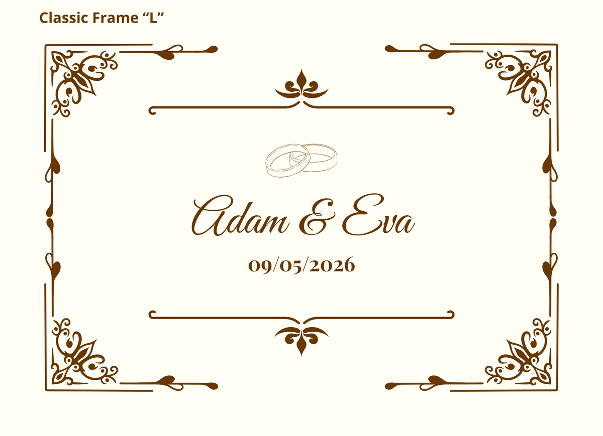 WEDDING – CLASSIC FRAME