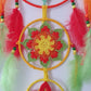 Happy Colorful dreamcatcher with feathers 
