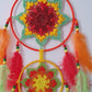pleasant sleep with a happy colors dream catcher