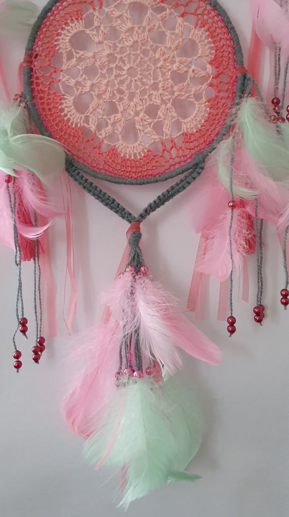 pink fluffy cloud dreamcatcher
