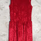 stretch red velvet dress
