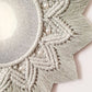 cotton macrame frame mirror
