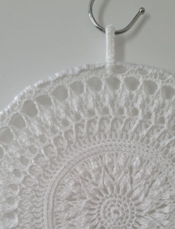 crochet white dreamcatcher 2 rings