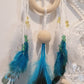 snow white and sky turquoise on the dreamcatcher