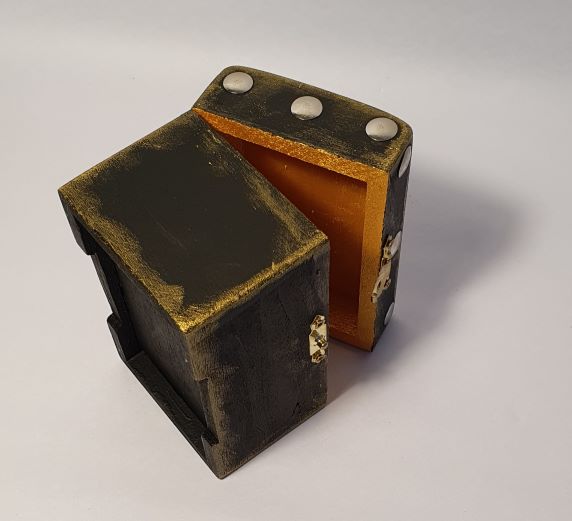 black small wooden box