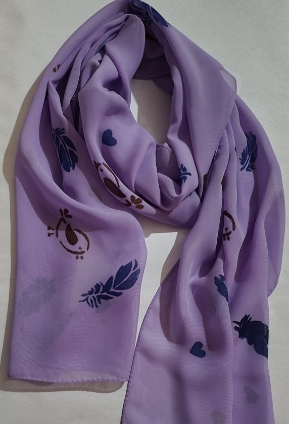 chiffon purple scarf 