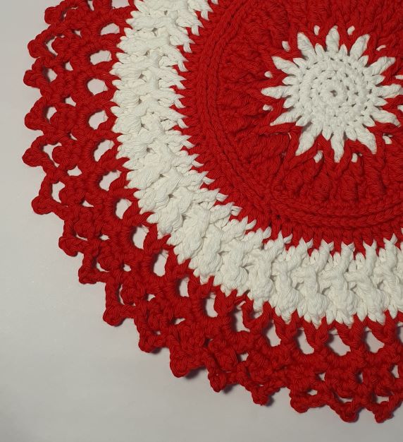 large thick crochet coaster
