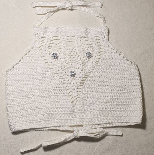 white crochet top