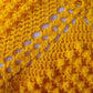 yellow crochet pillowcase