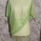 meshed green blouse batwing sleeves