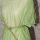 meshed green loose blouse