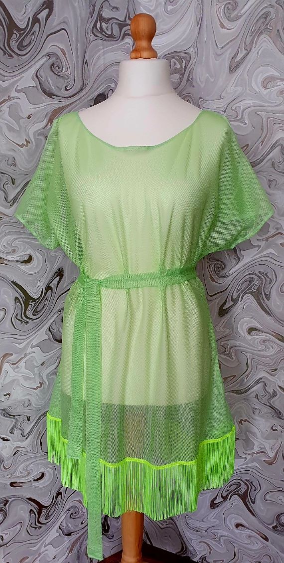 meshed green dress for summer