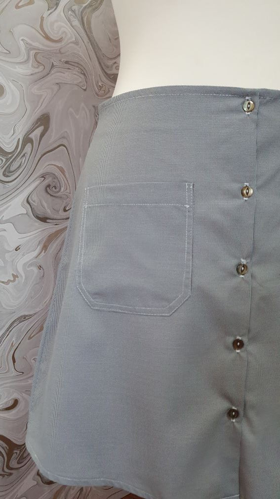 midi grey skirt with pocket