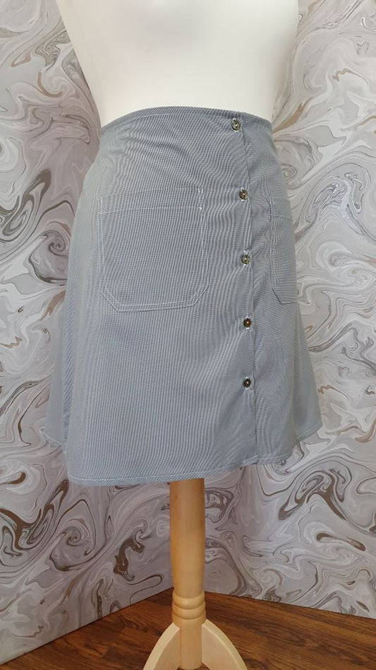 grey midi skirt