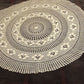 large cream crochet tablecloth with flowers