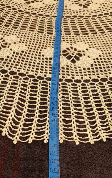 crochet round large lace tablecloth 