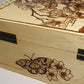 warnished pyrography wooden large box