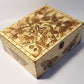 pyrographi wooden box with butterfly decorations