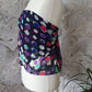 navy chiffon scarf with dots decoration