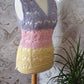 crochet purple pink yellow vest