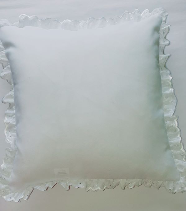 small white cushion 40x40cm