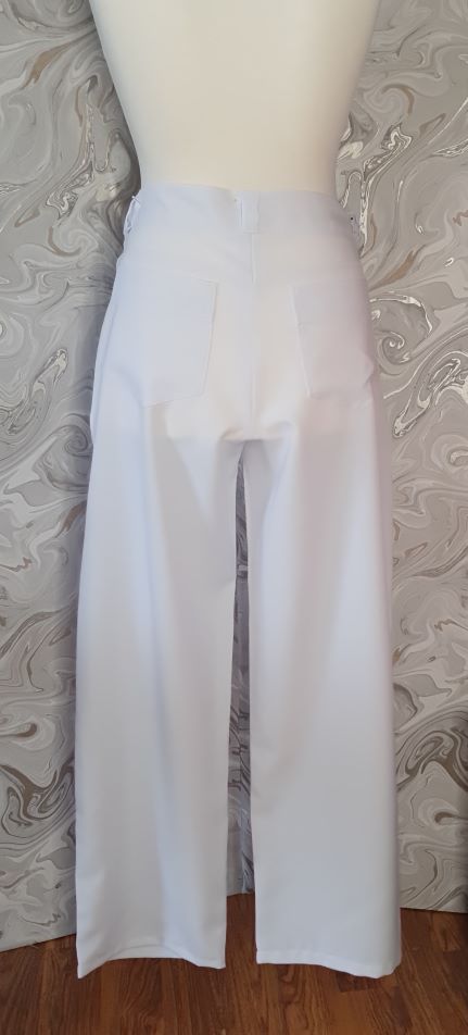 wide leg white trouser