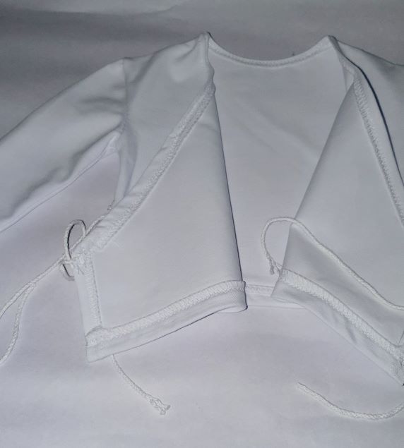 white jersey stretch baby shirt