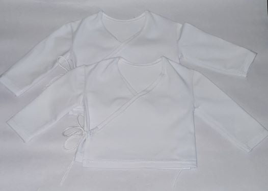 white jersey stretch baby shirt set