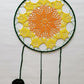 crochet flower orange and yellow dream catcher