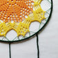 crochet dream catcher orange and yellow