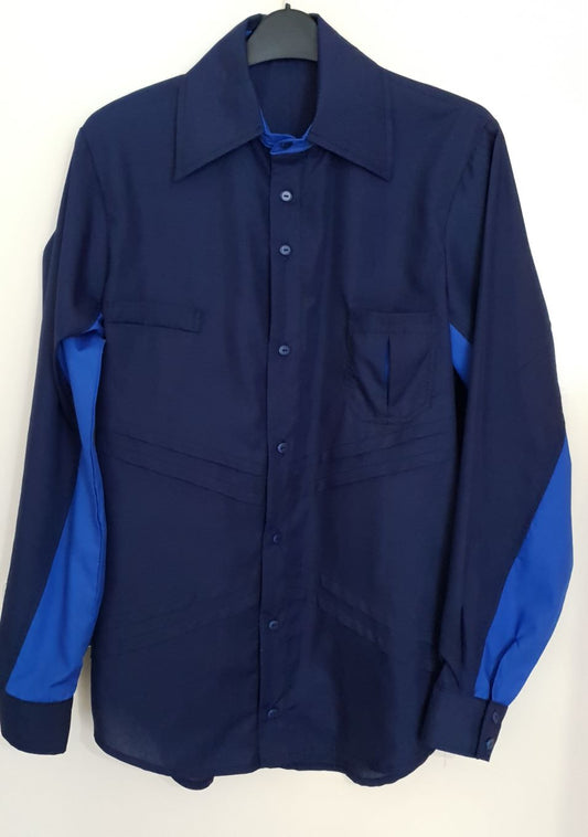 navy blue man's shirt size S.