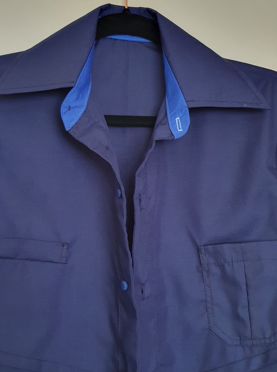  2 shade blue man's shirt 
