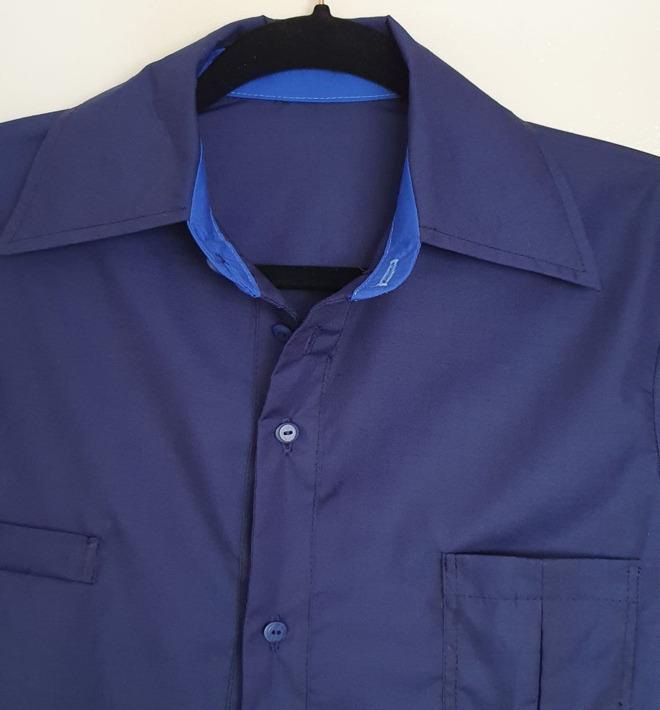 s size man' shirt light blue and deep blue