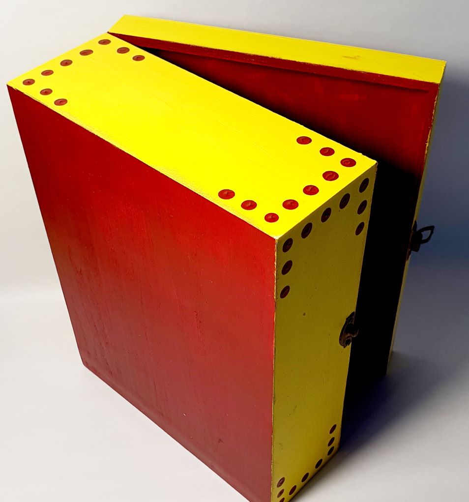 yellow medium wooden box